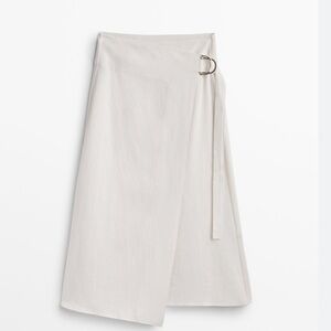 NWT Massimo Dutti Cream Midi Skirt, size M